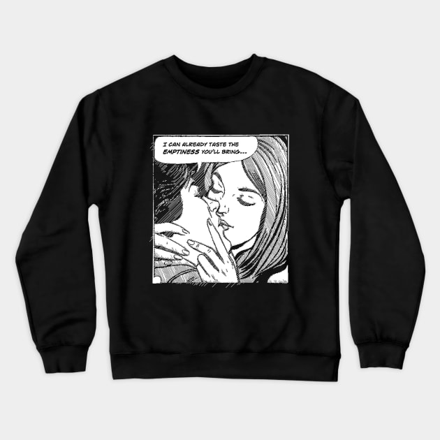 Pop Art Nihilist Kiss Crewneck Sweatshirt by DankFutura